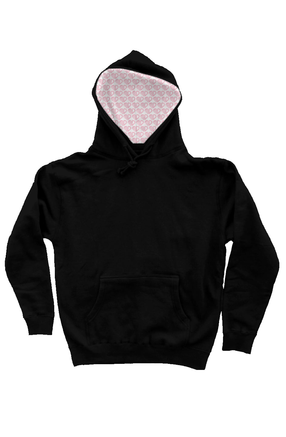 black heavyweight hoodie pink hoodie liner